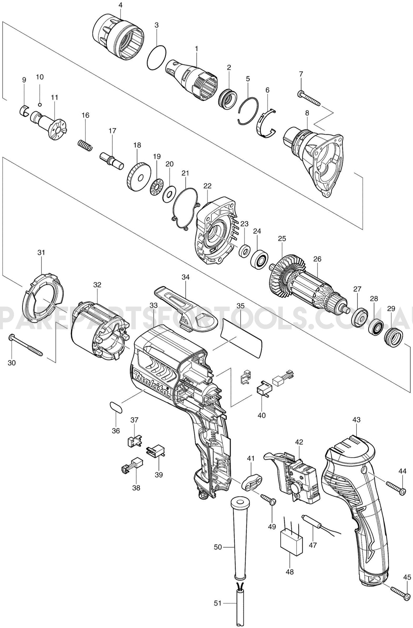 Makita FS4000 Spare Parts