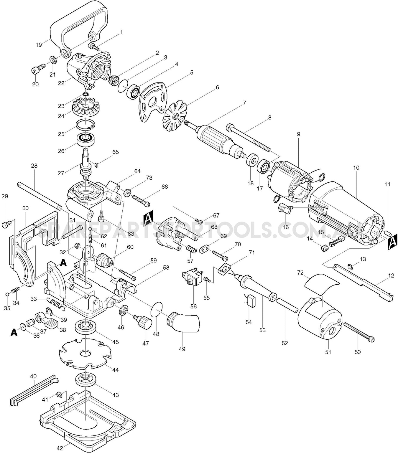 Makita 3901 Spare Parts