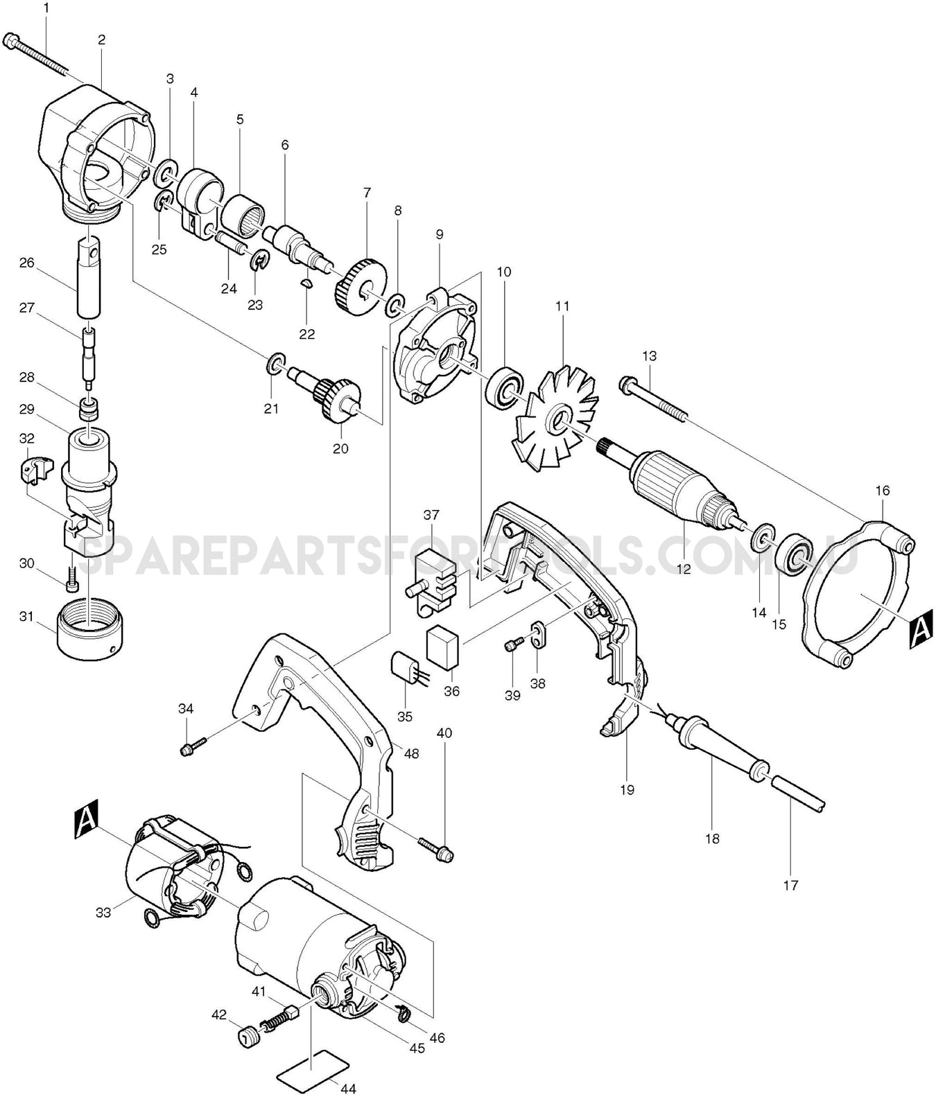 Makita JN3200 Spare Parts