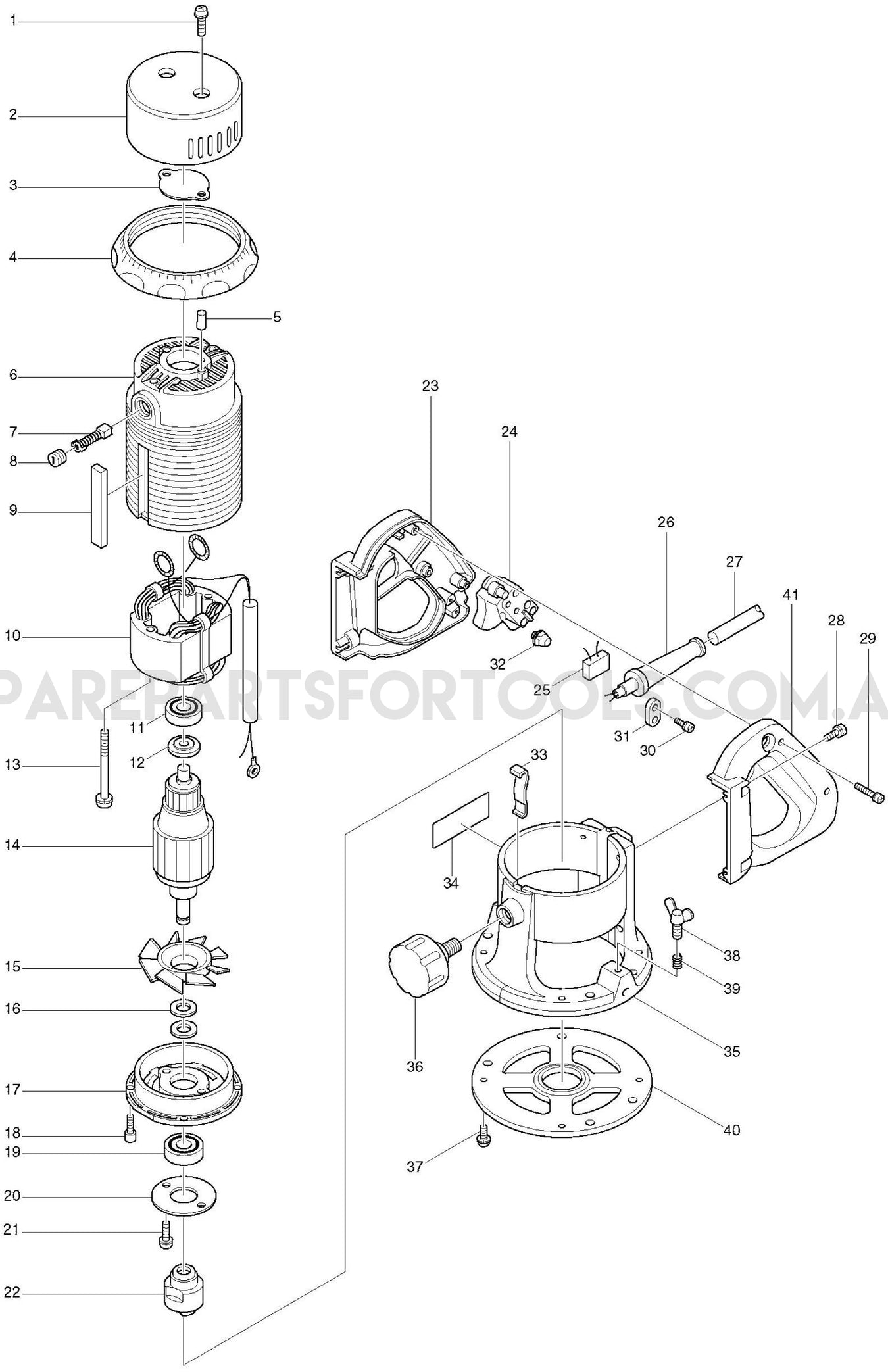 Makita 3601B Spare Parts