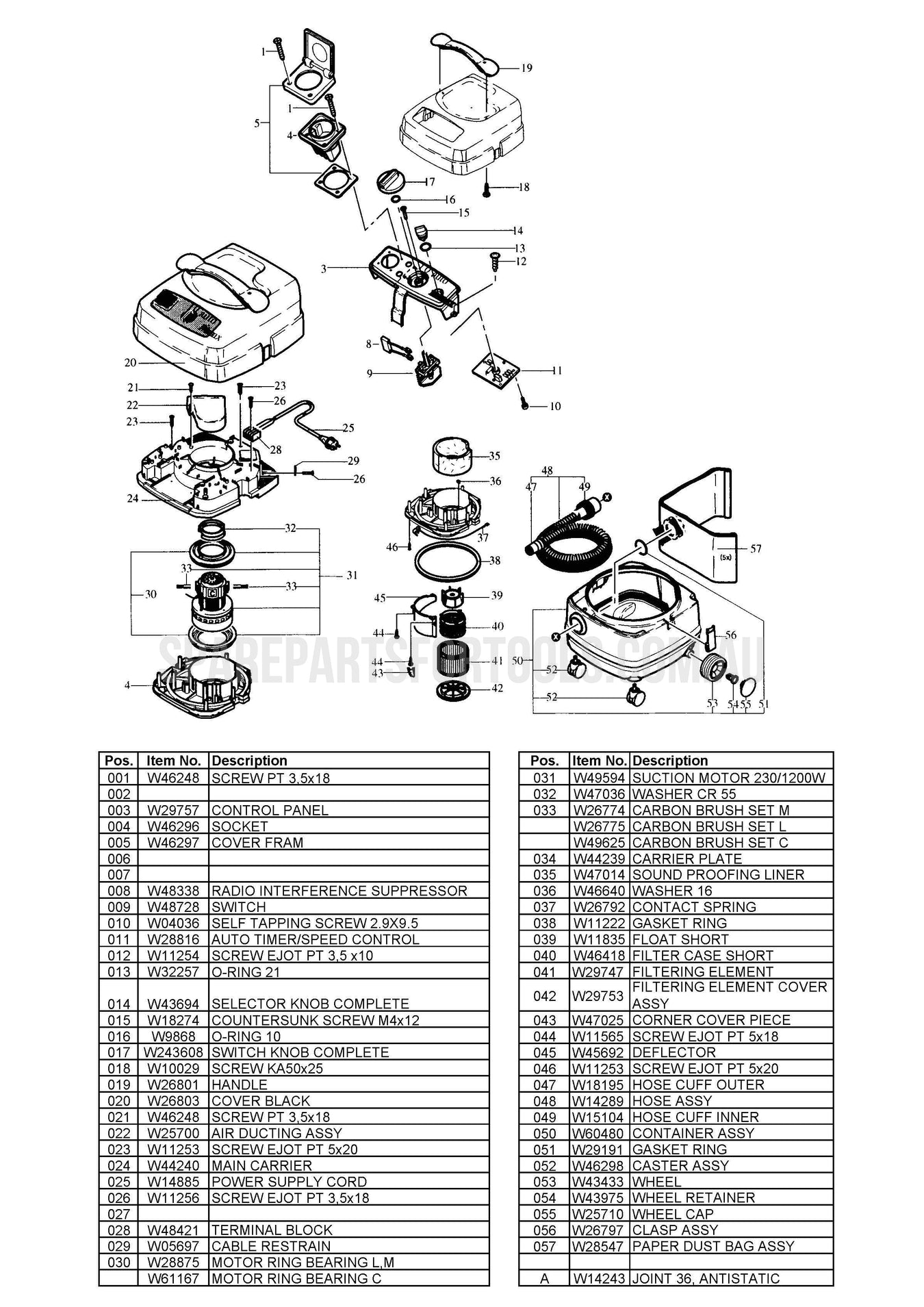 Makita 443 Spare Parts
