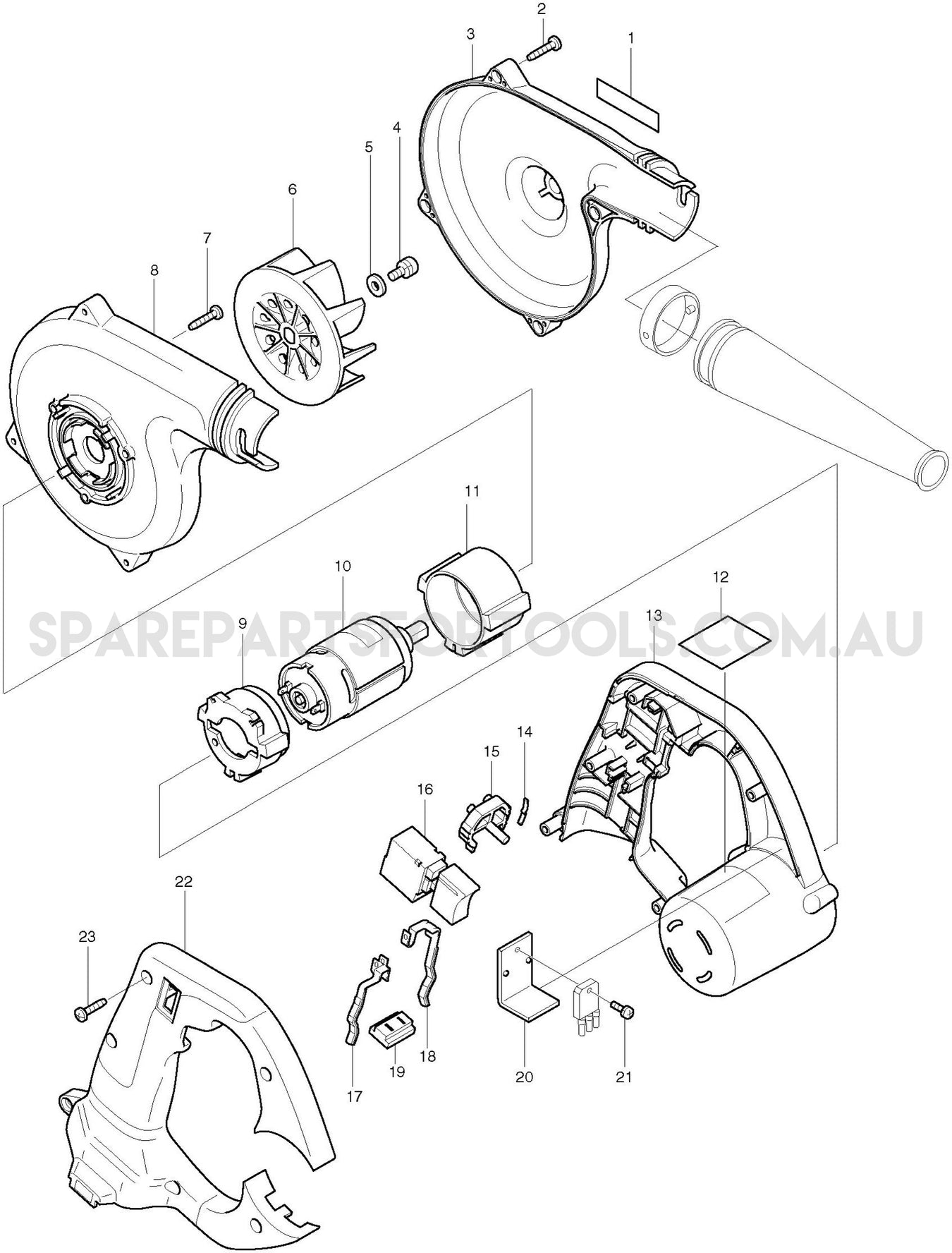 Makita UB140D Spare Parts
