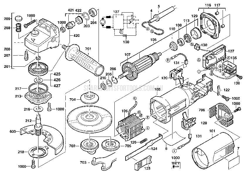 Milwaukee AGS15-125C Spare Parts