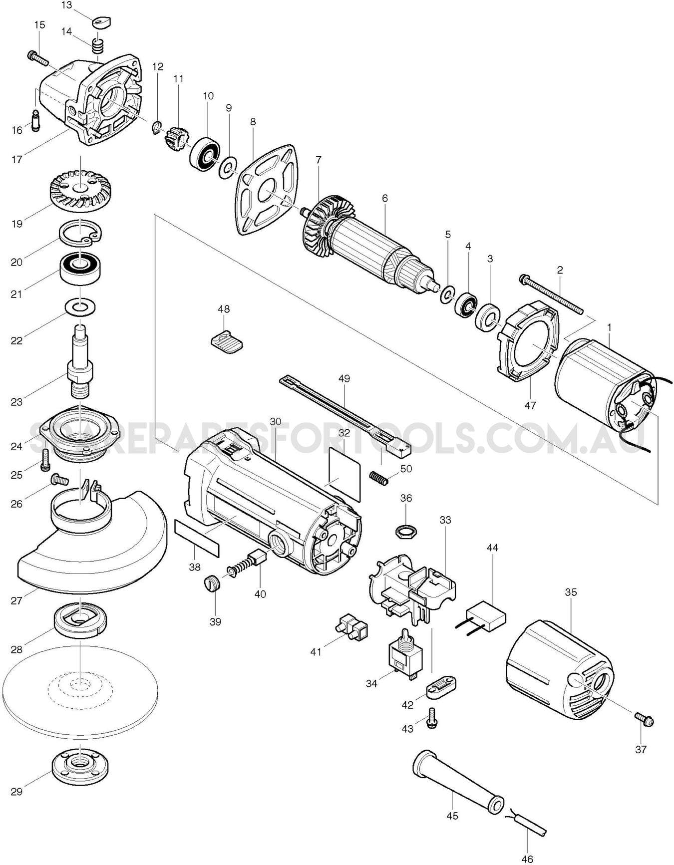 Makita MT953 Spare Parts