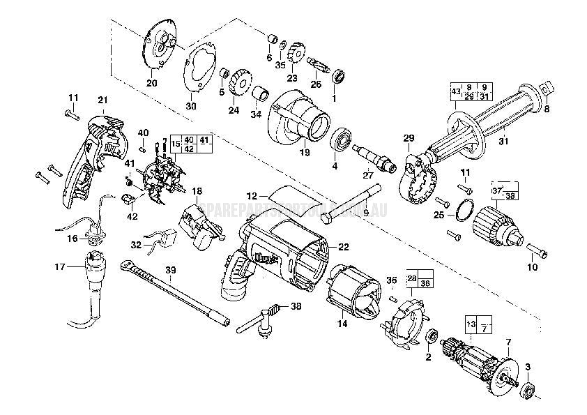 Milwaukee HDE13RQ Spare Parts