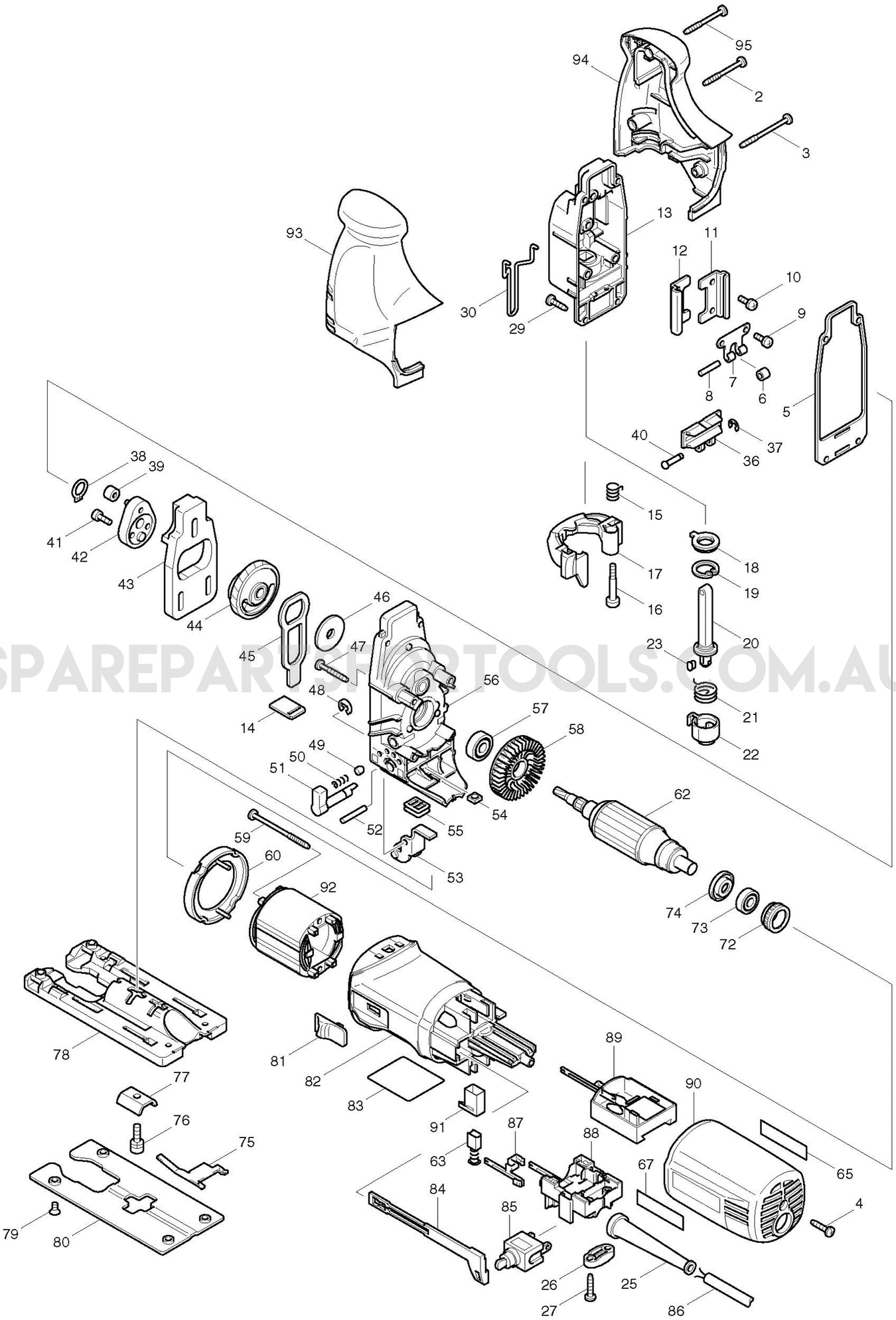 Makita 4341T Spare Parts
