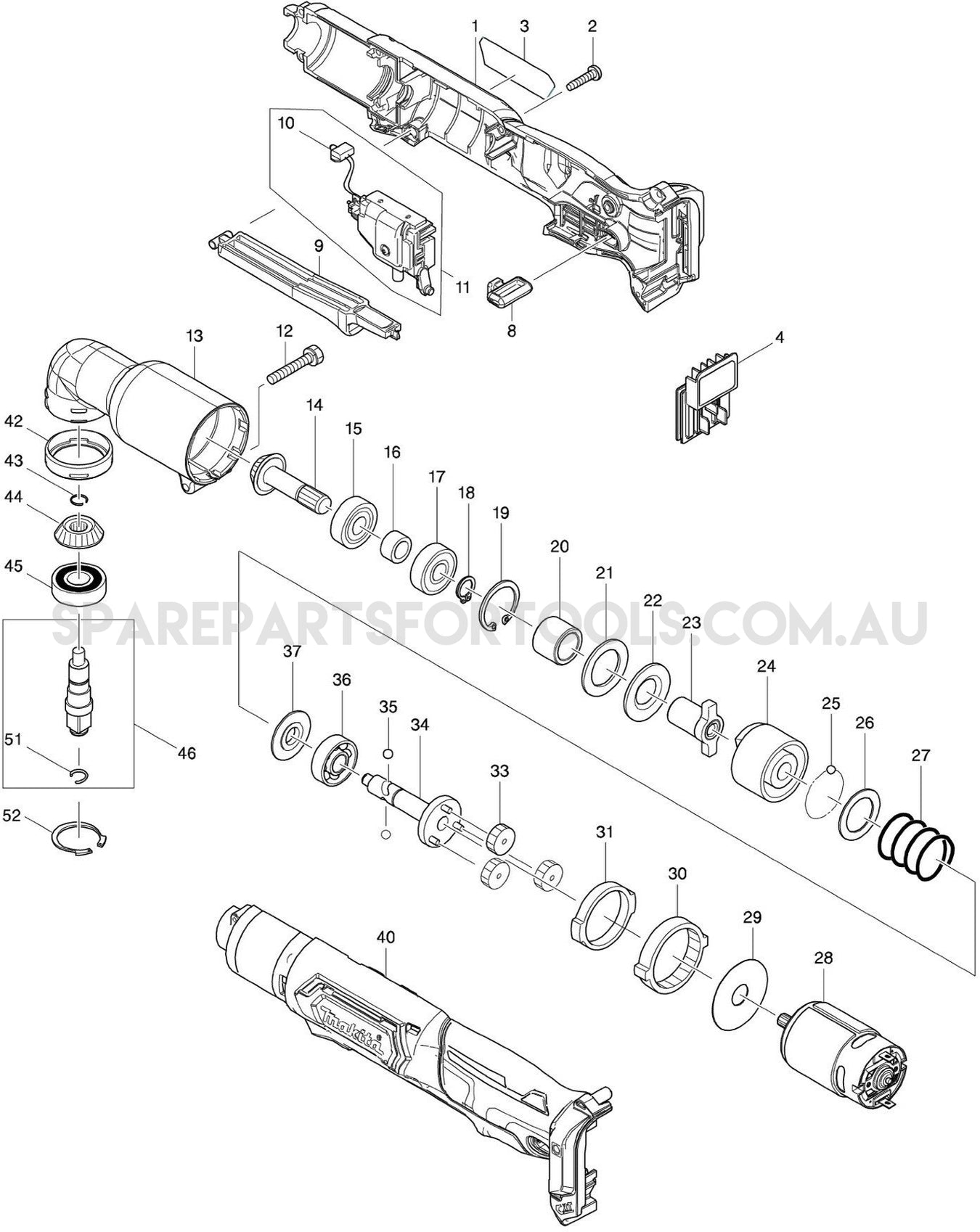 Makita TL065DZ Spare Parts