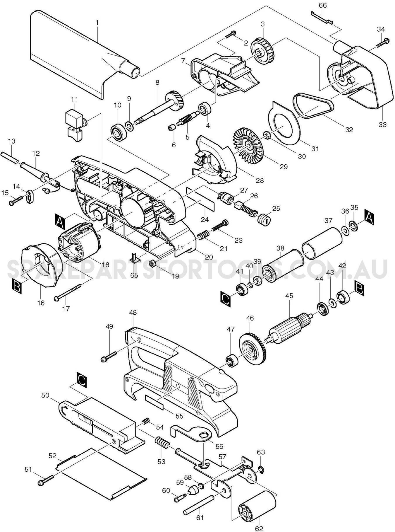 Makita 9910SP Spare Parts
