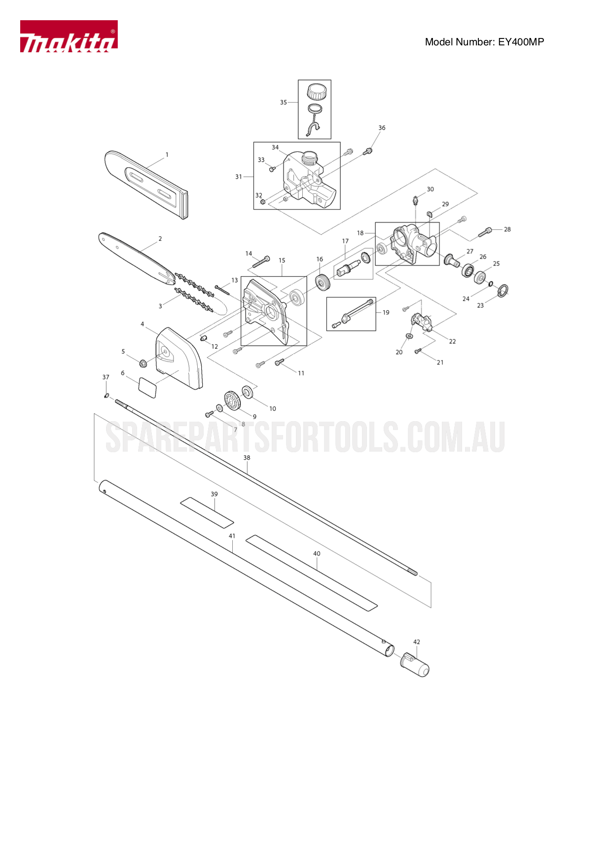 Makita EY400MP Spare Parts