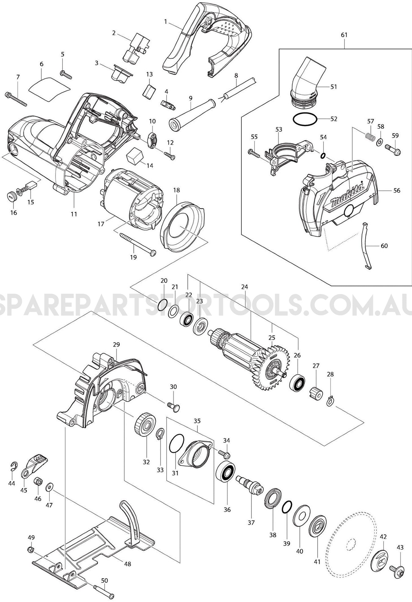 Makita 4100KB Spare Parts