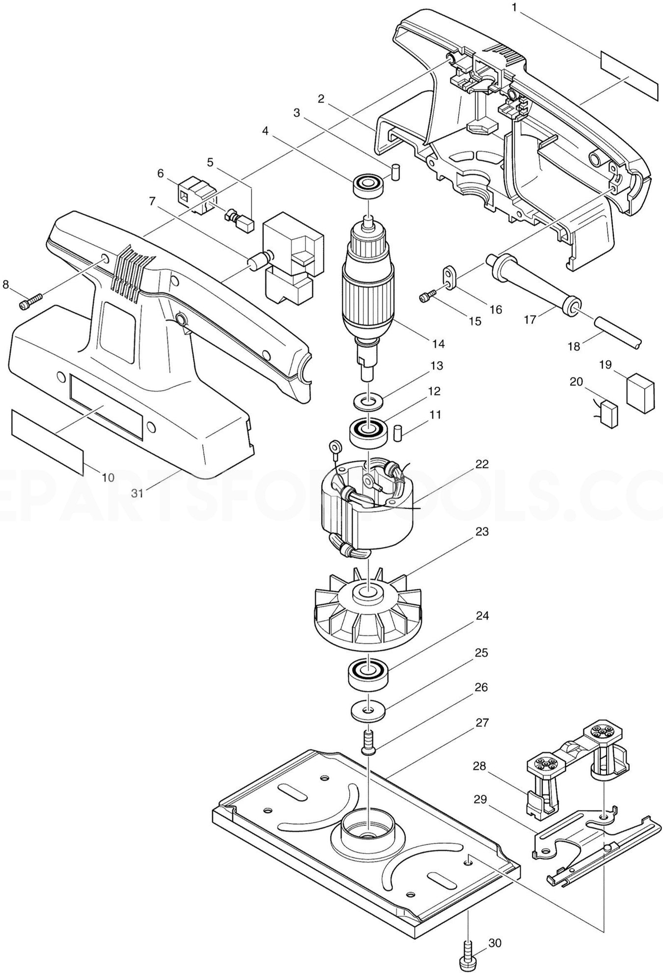 Makita 9035 Spare Parts