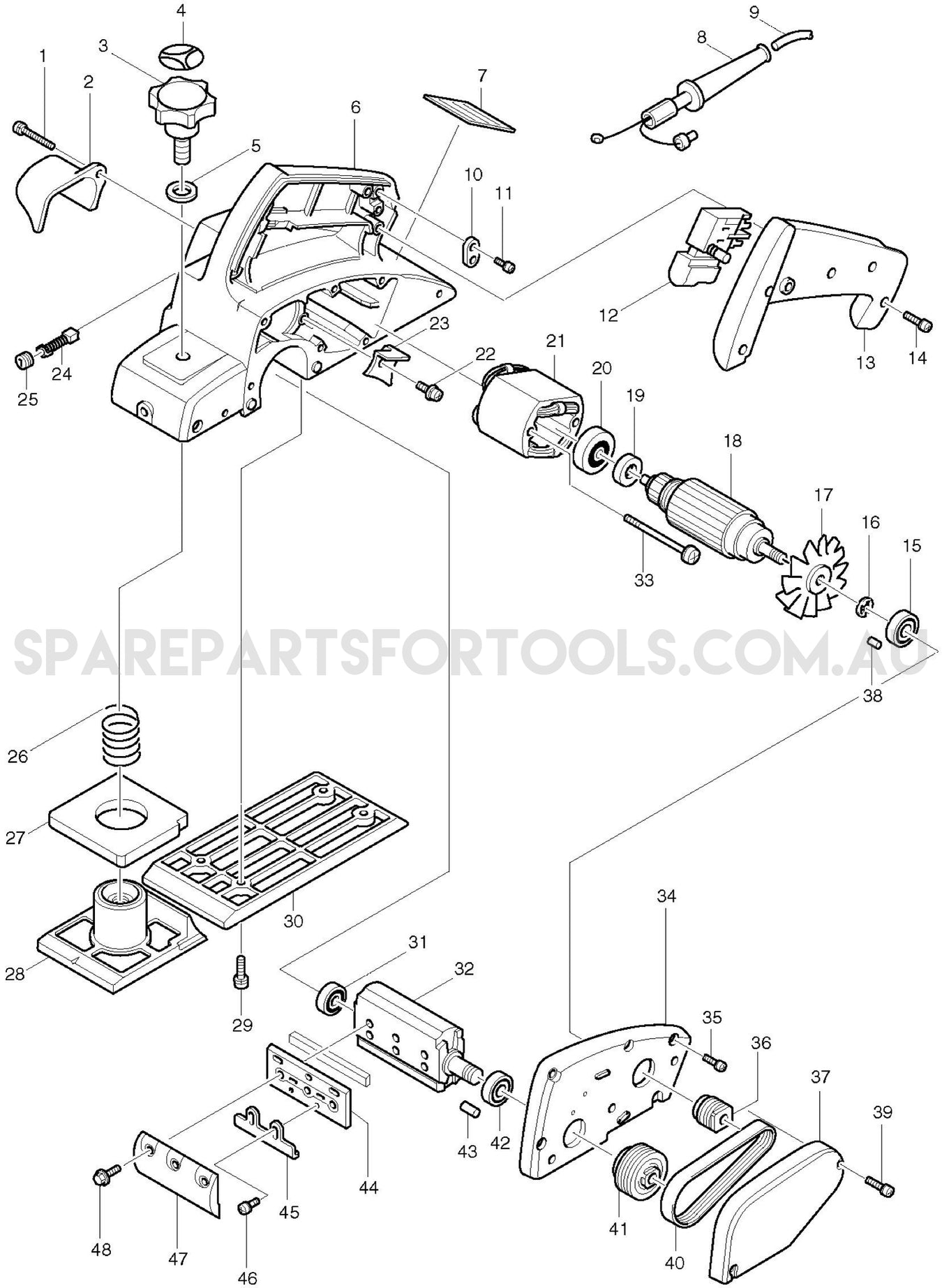 Makita 1902 Spare Parts