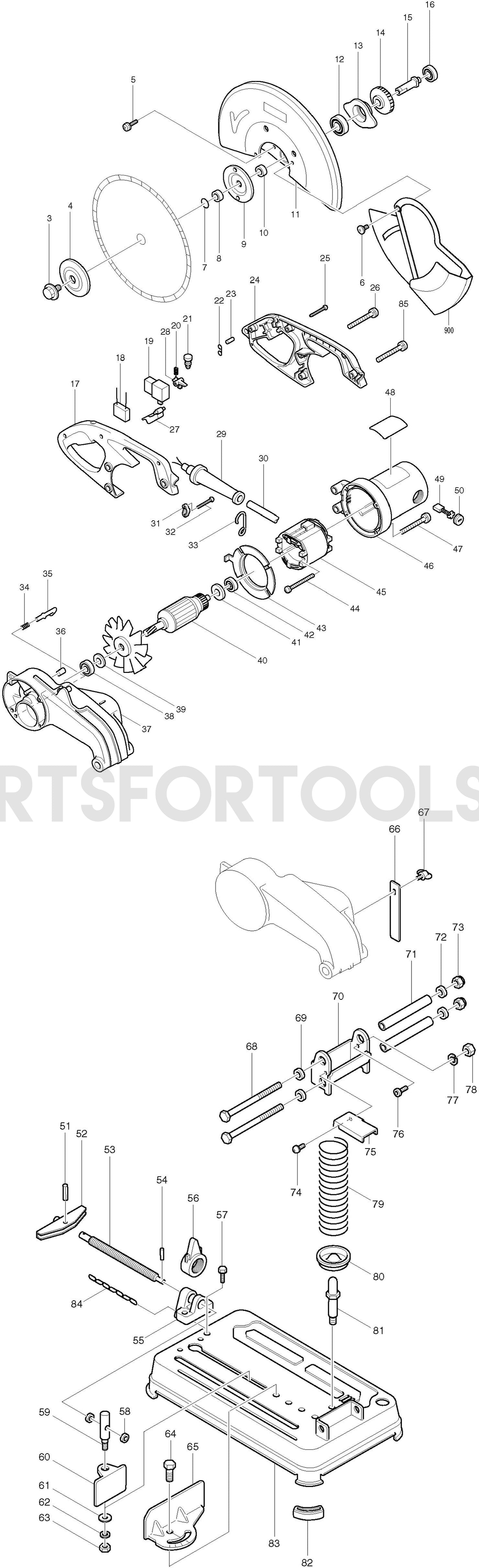 Makita 2414B Spare Parts