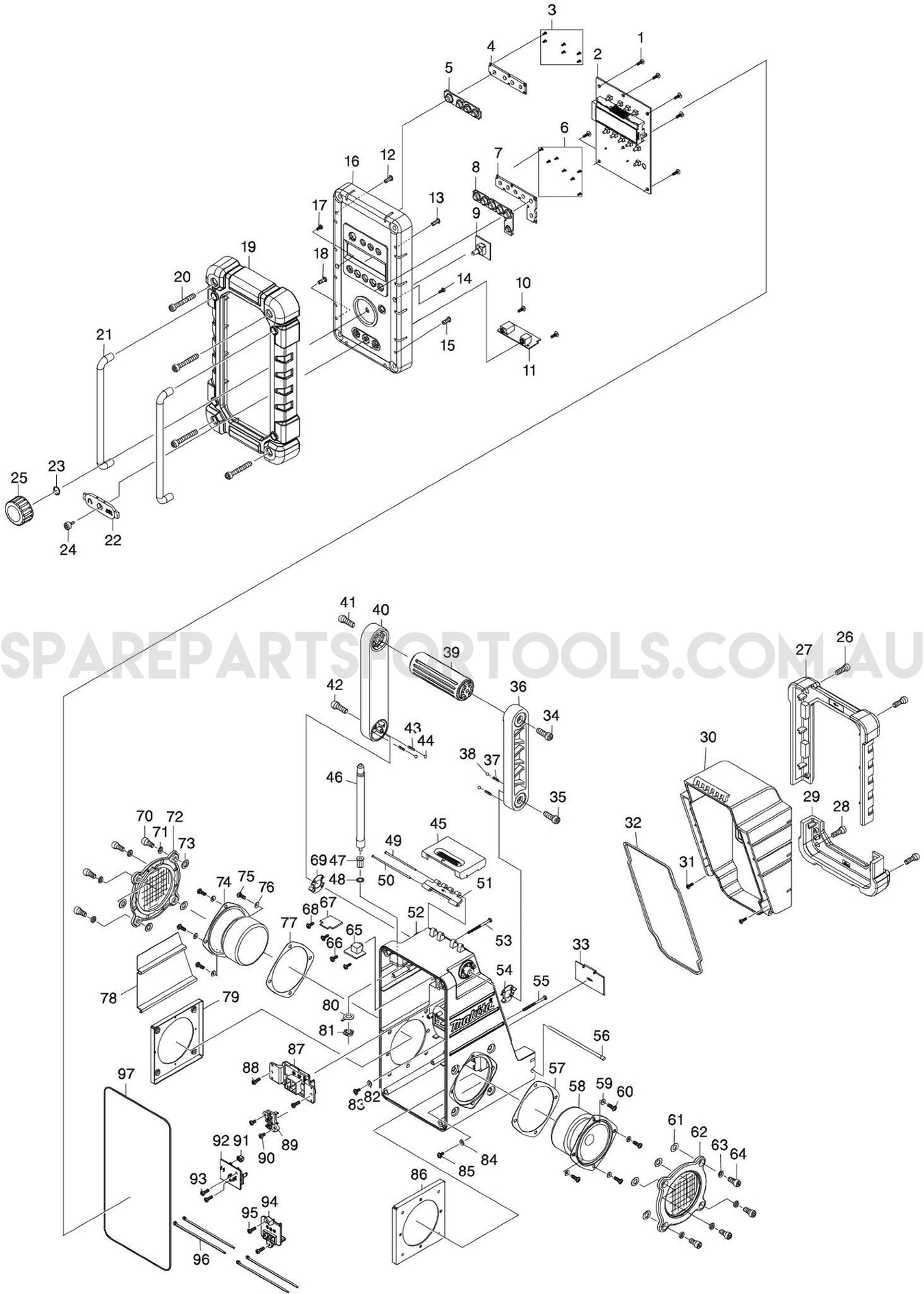 Makita DMR110 Spare Parts