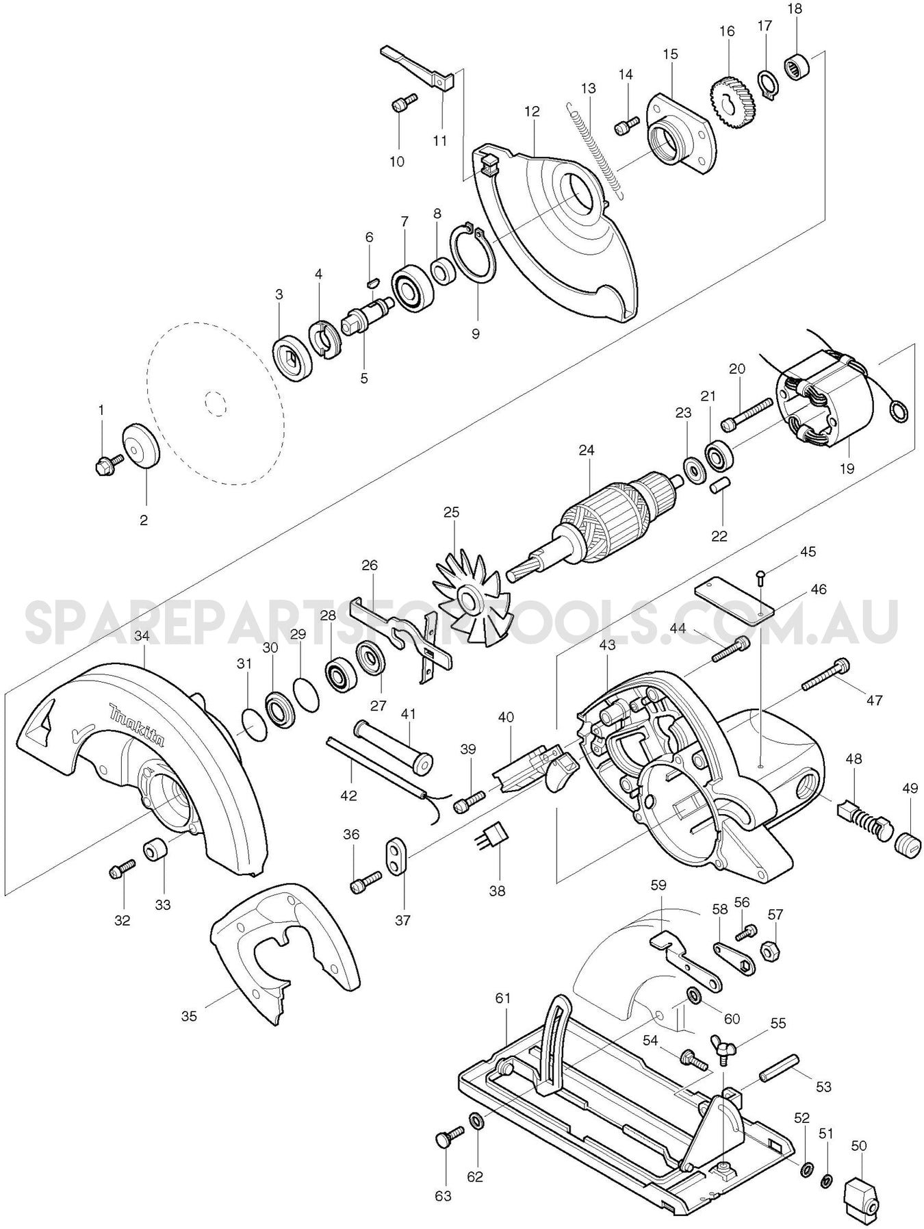 Makita 5008B Spare Parts