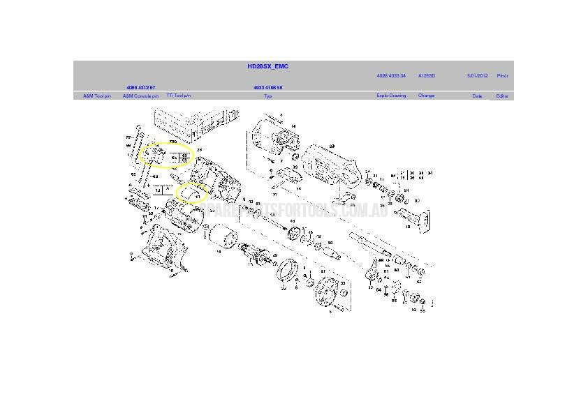 Milwaukee HD28SX Spare Parts