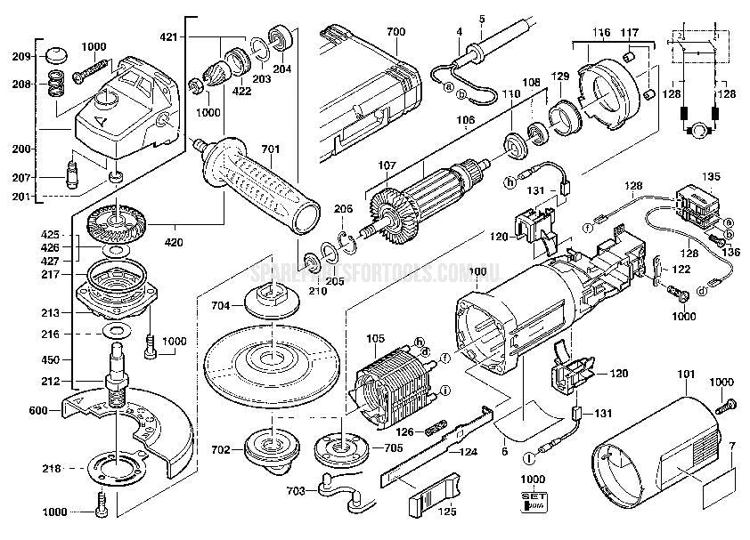 Milwaukee AG12-125X Spare Parts