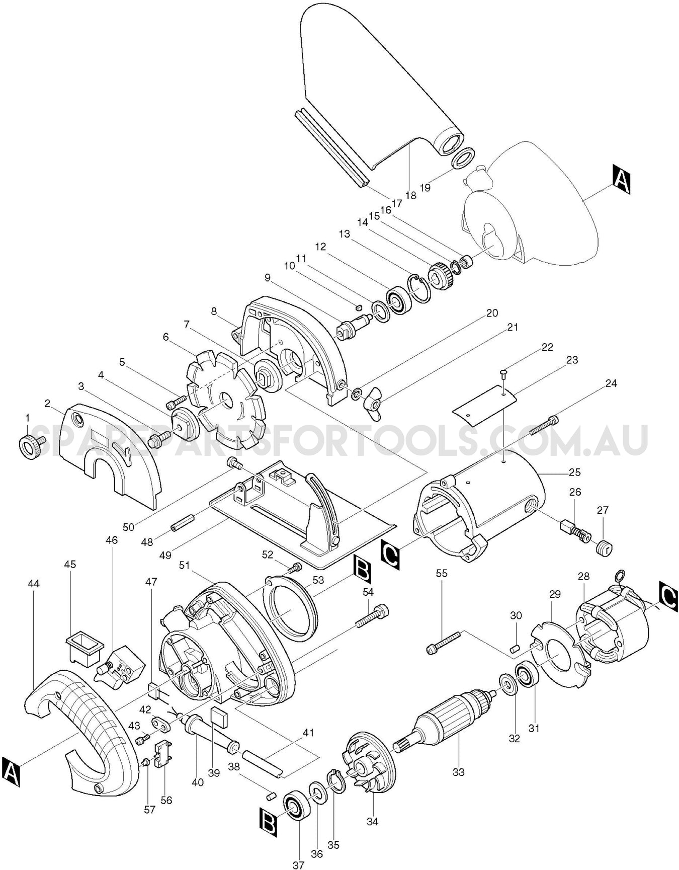 Makita 4105KB Spare Parts
