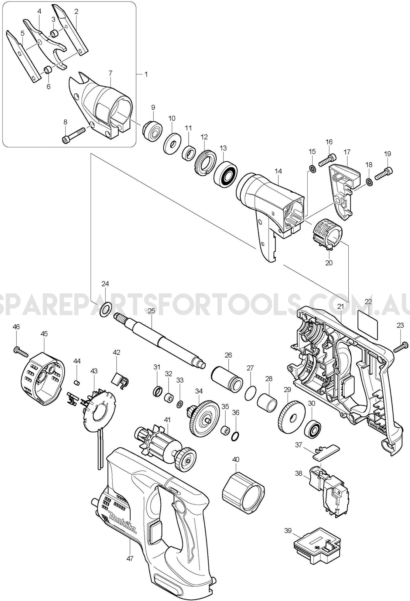 Makita DJS130Z Spare Parts
