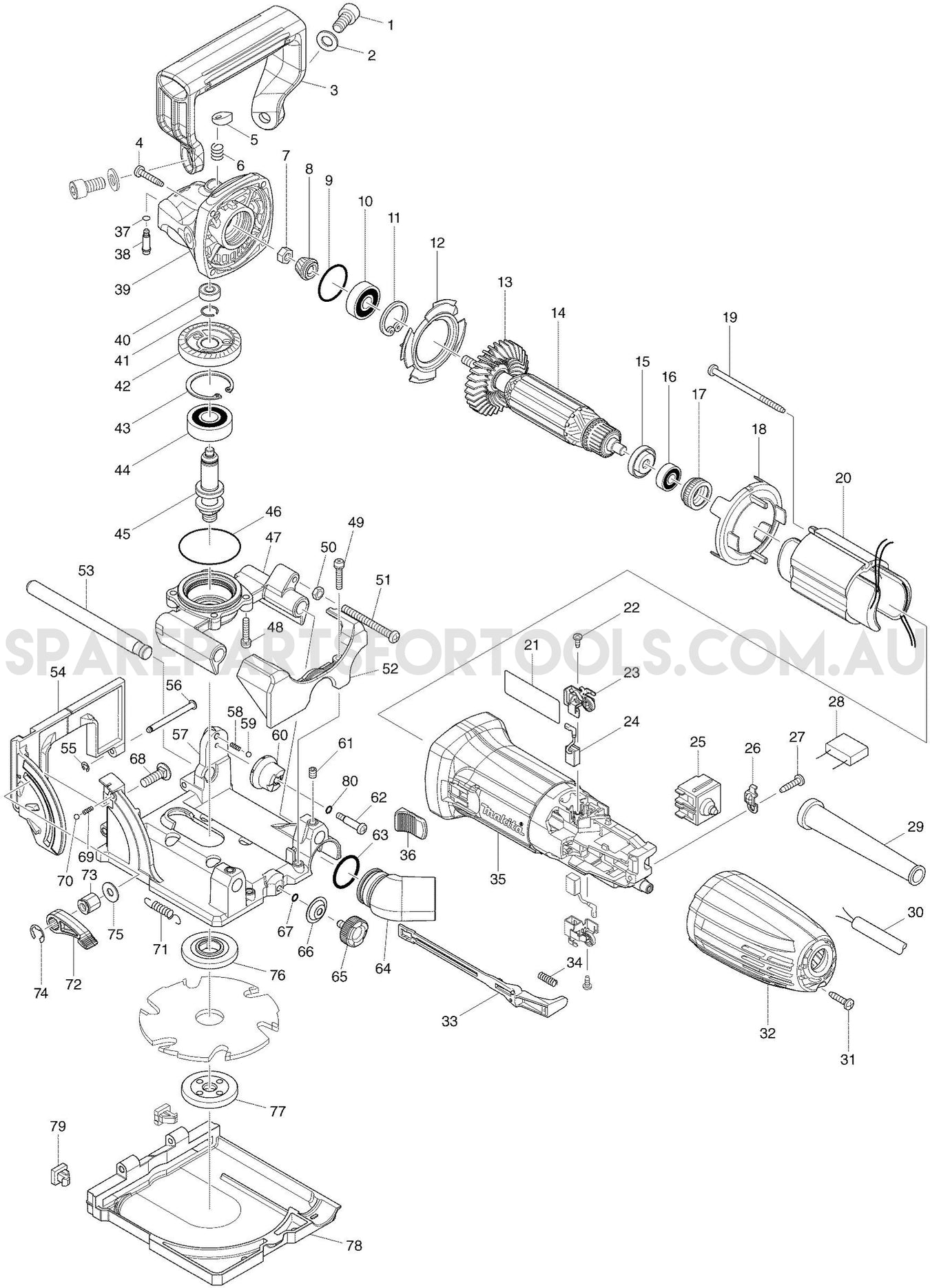 Makita PJ7000 Spare Parts