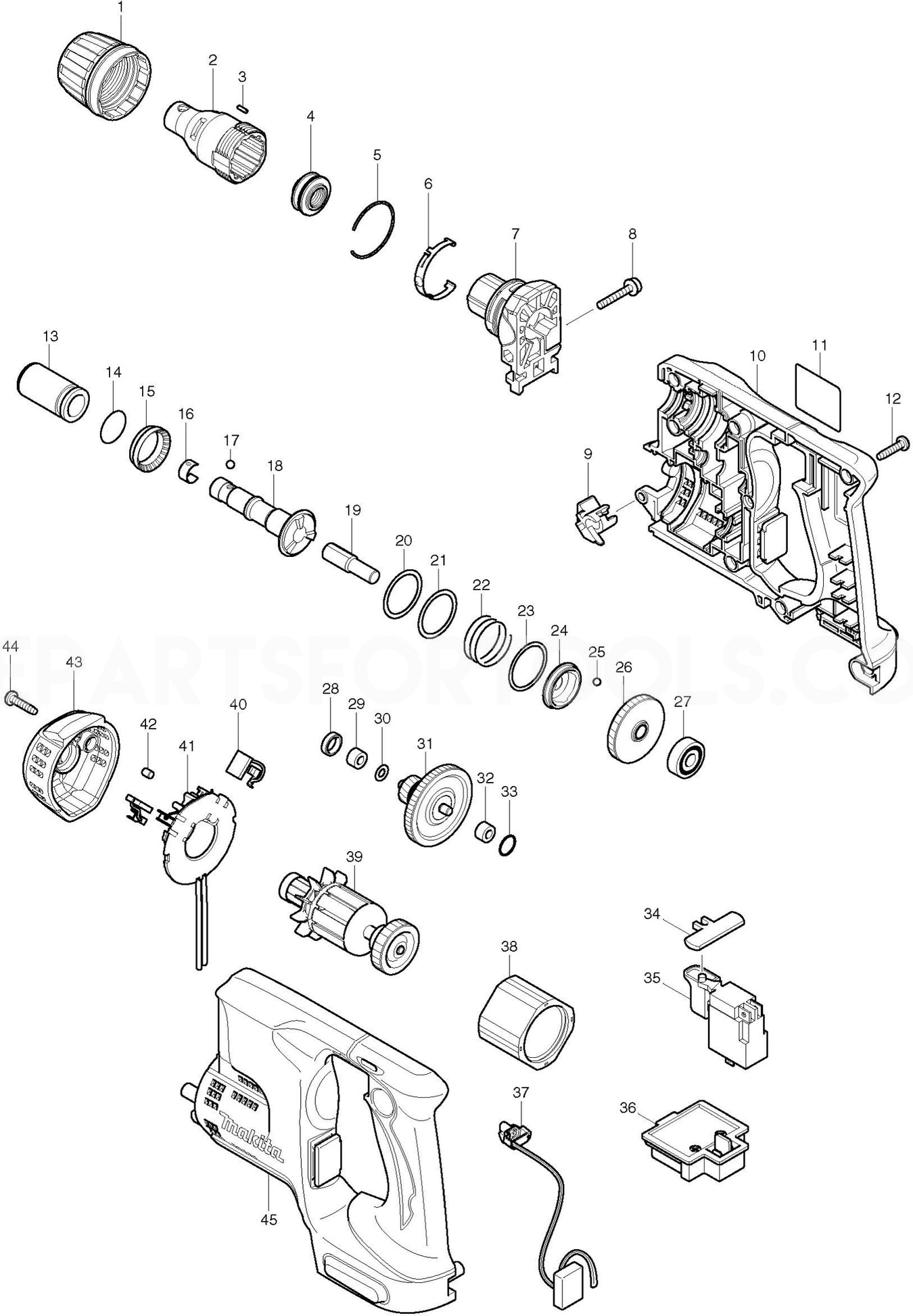 Makita BFS450 Spare Parts