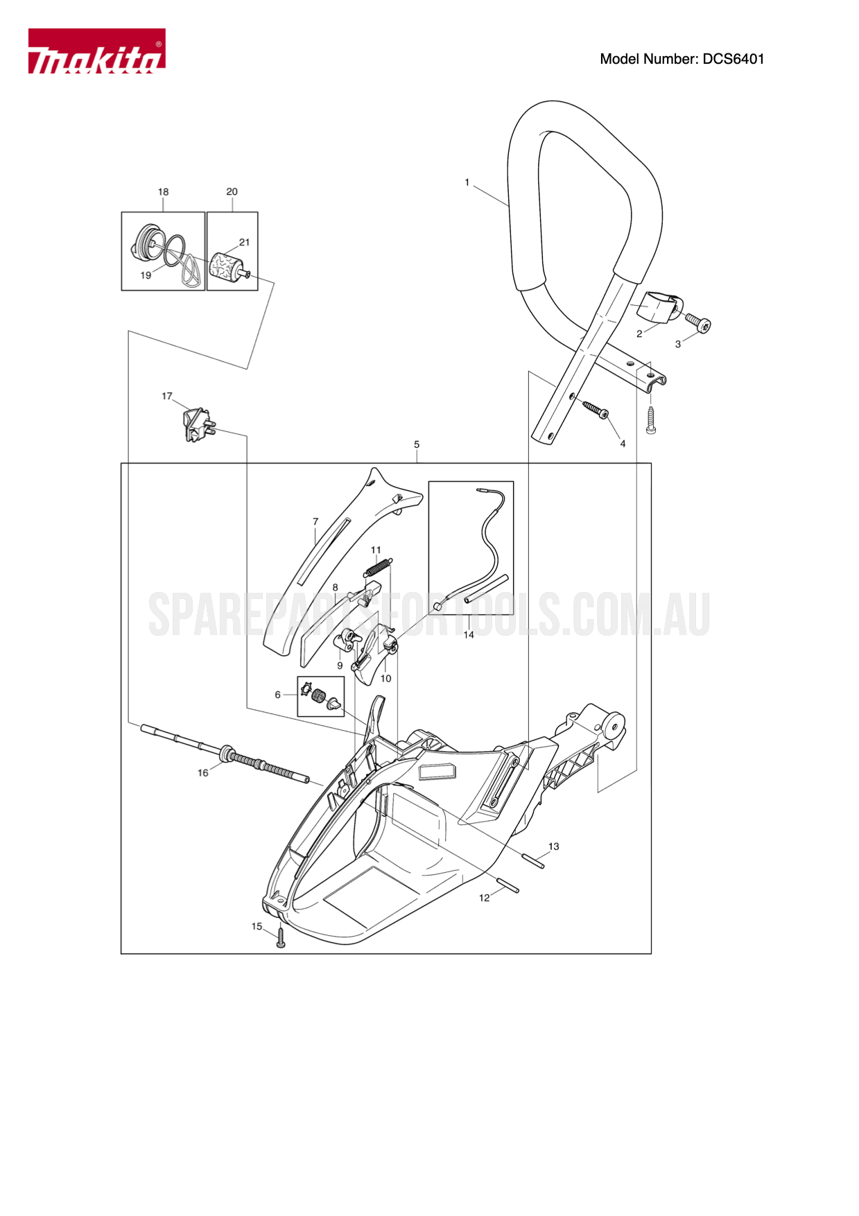 Makita DPC6201 Spare Parts
