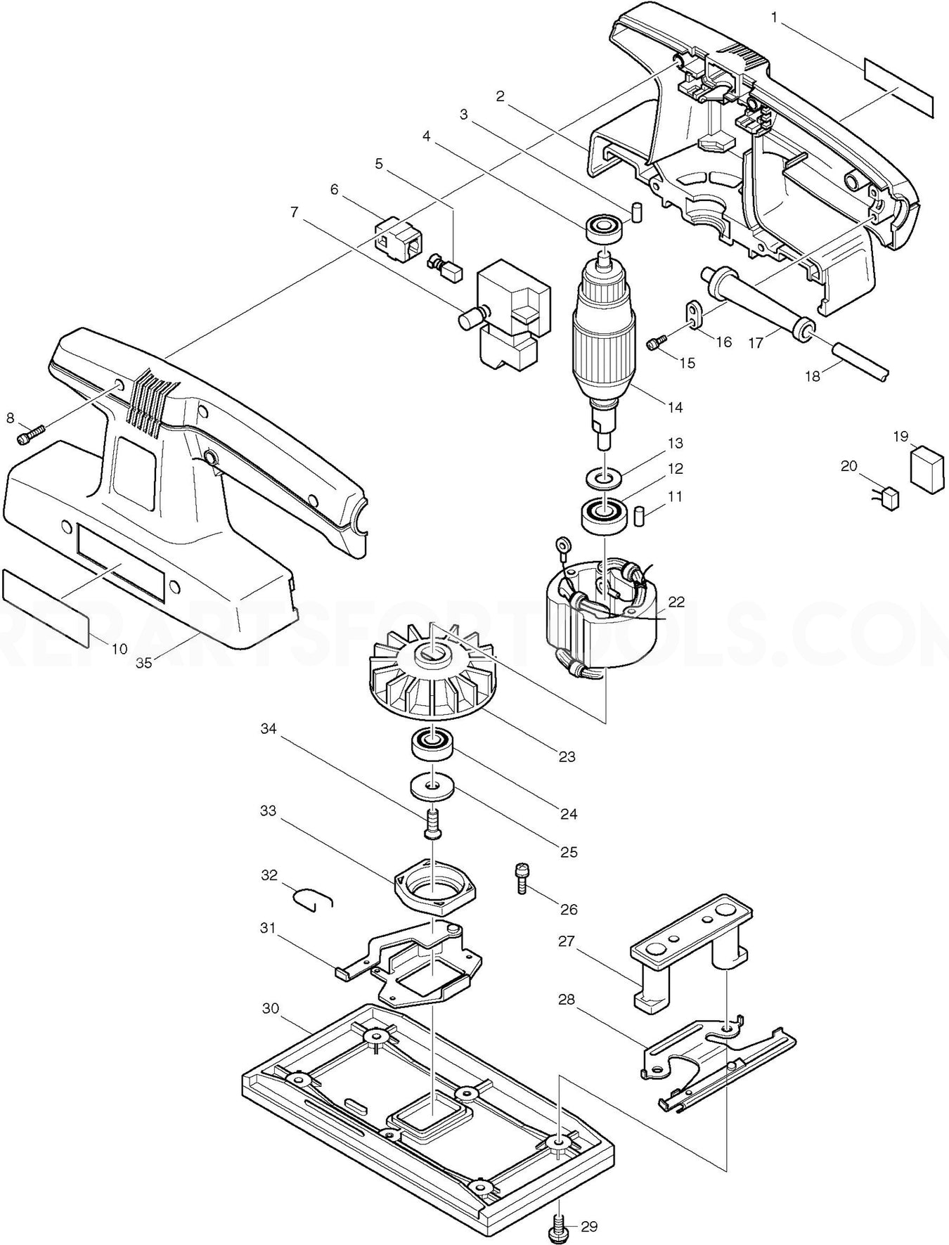 Makita 9035N Spare Parts