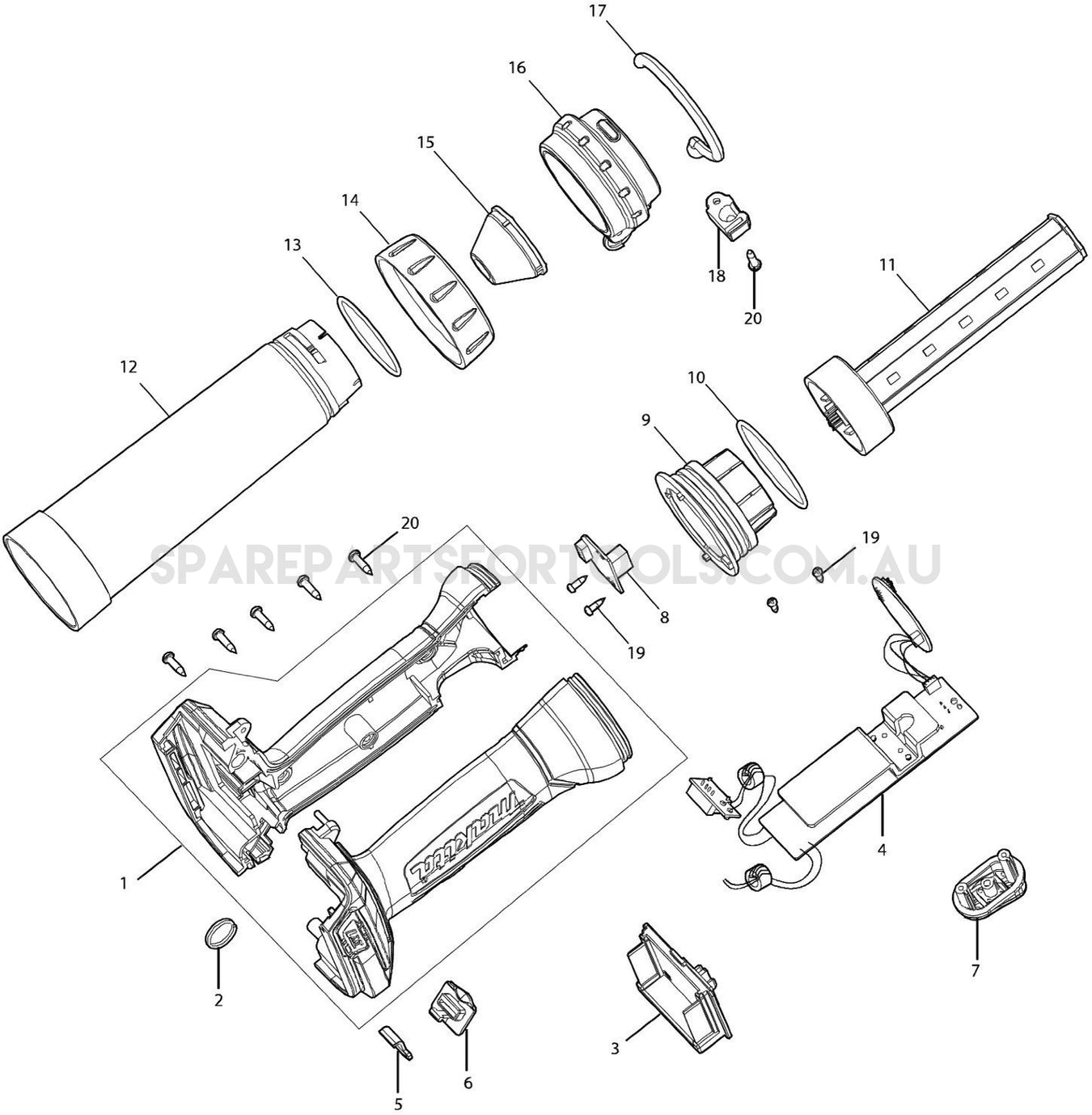 Makita DML807 Spare Parts
