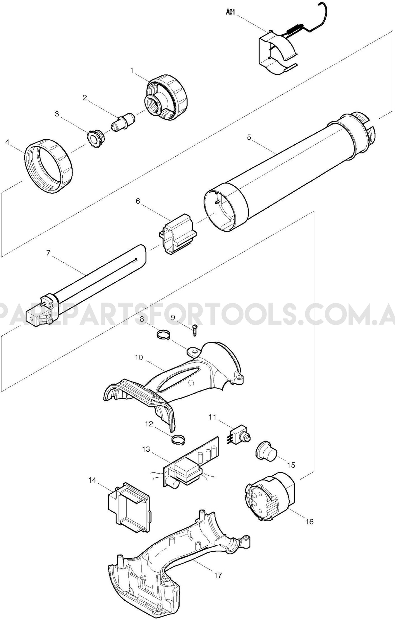 Makita BML184 Spare Parts