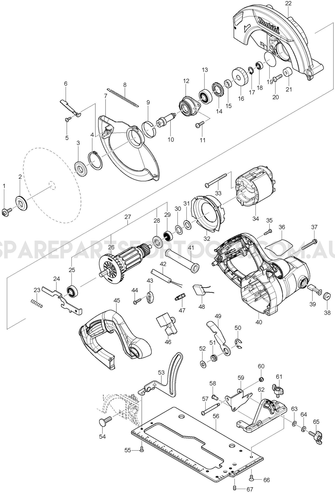 Makita HS7600 Spare Parts