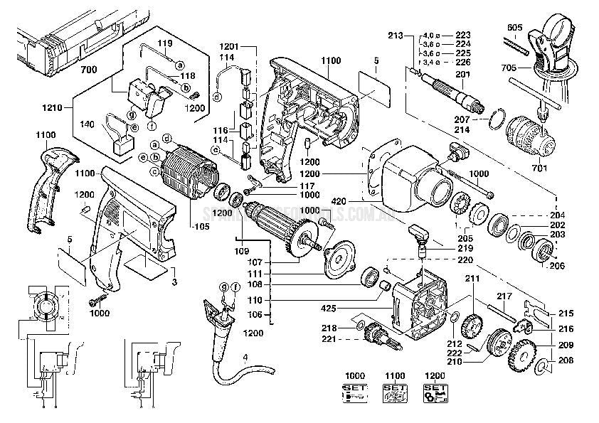 Milwaukee PD2-18 Spare Parts
