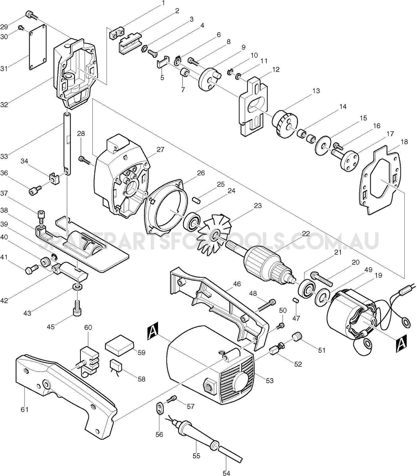 Makita 4300BV Spare Parts