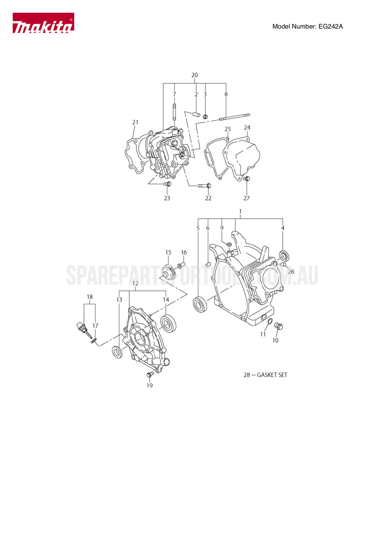 Makita EG242A Spare Parts
