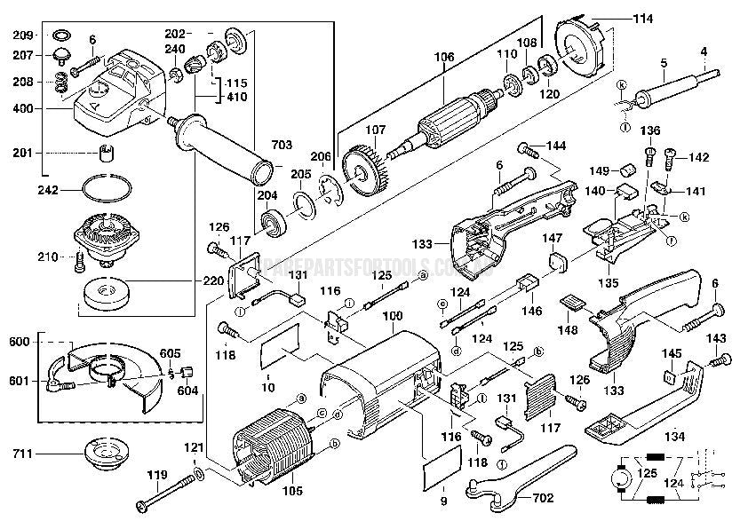 Milwaukee AGV23-230 Spare Parts