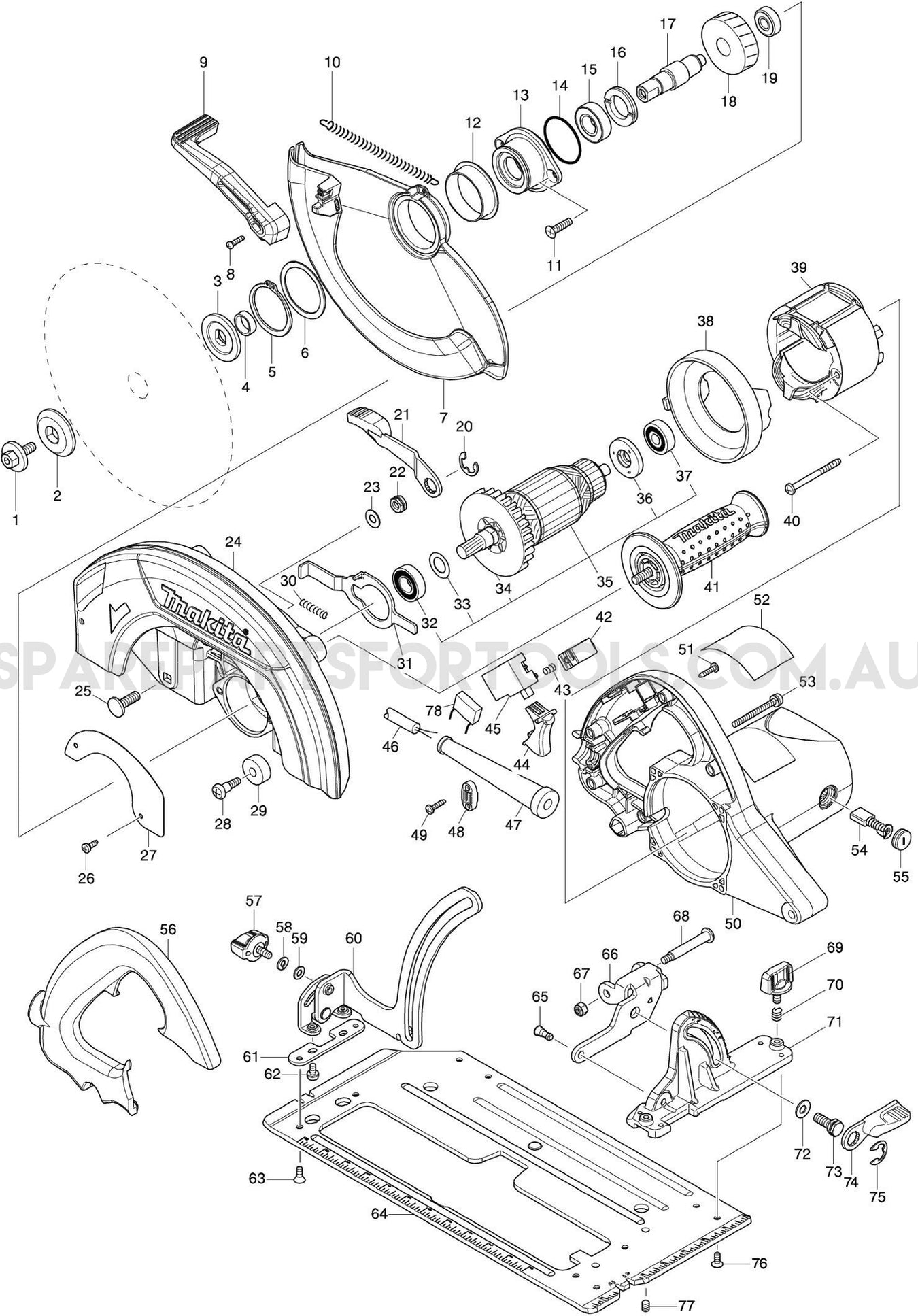 Makita HS0600 Spare Parts