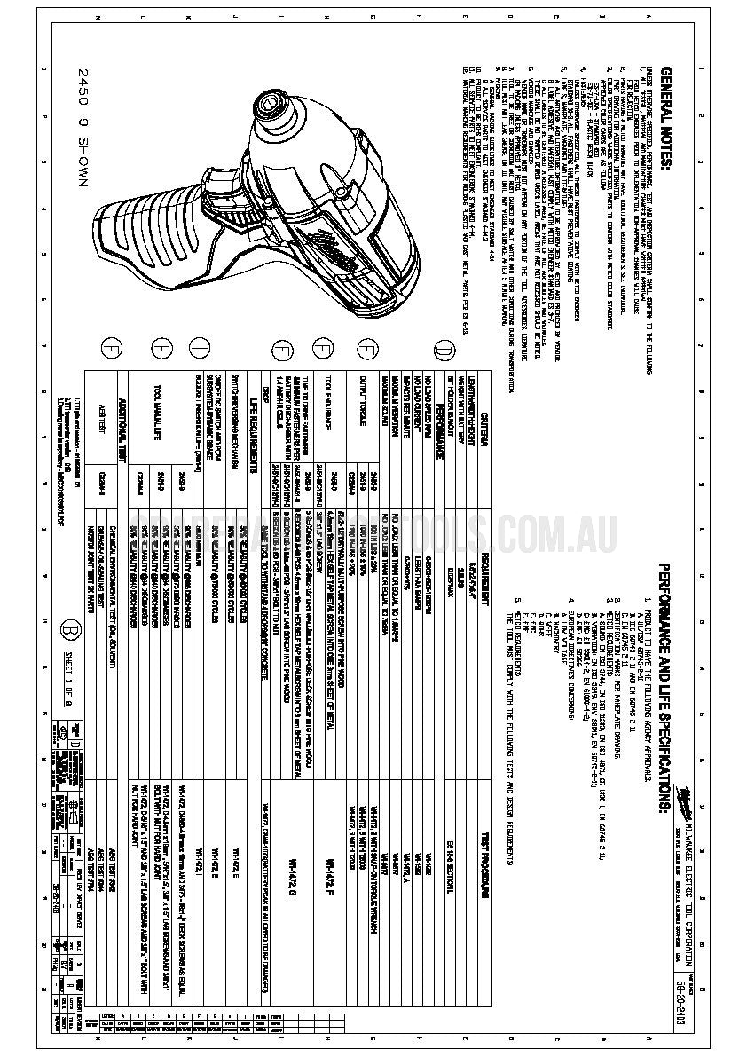 Milwaukee C12IWR Spare Parts
