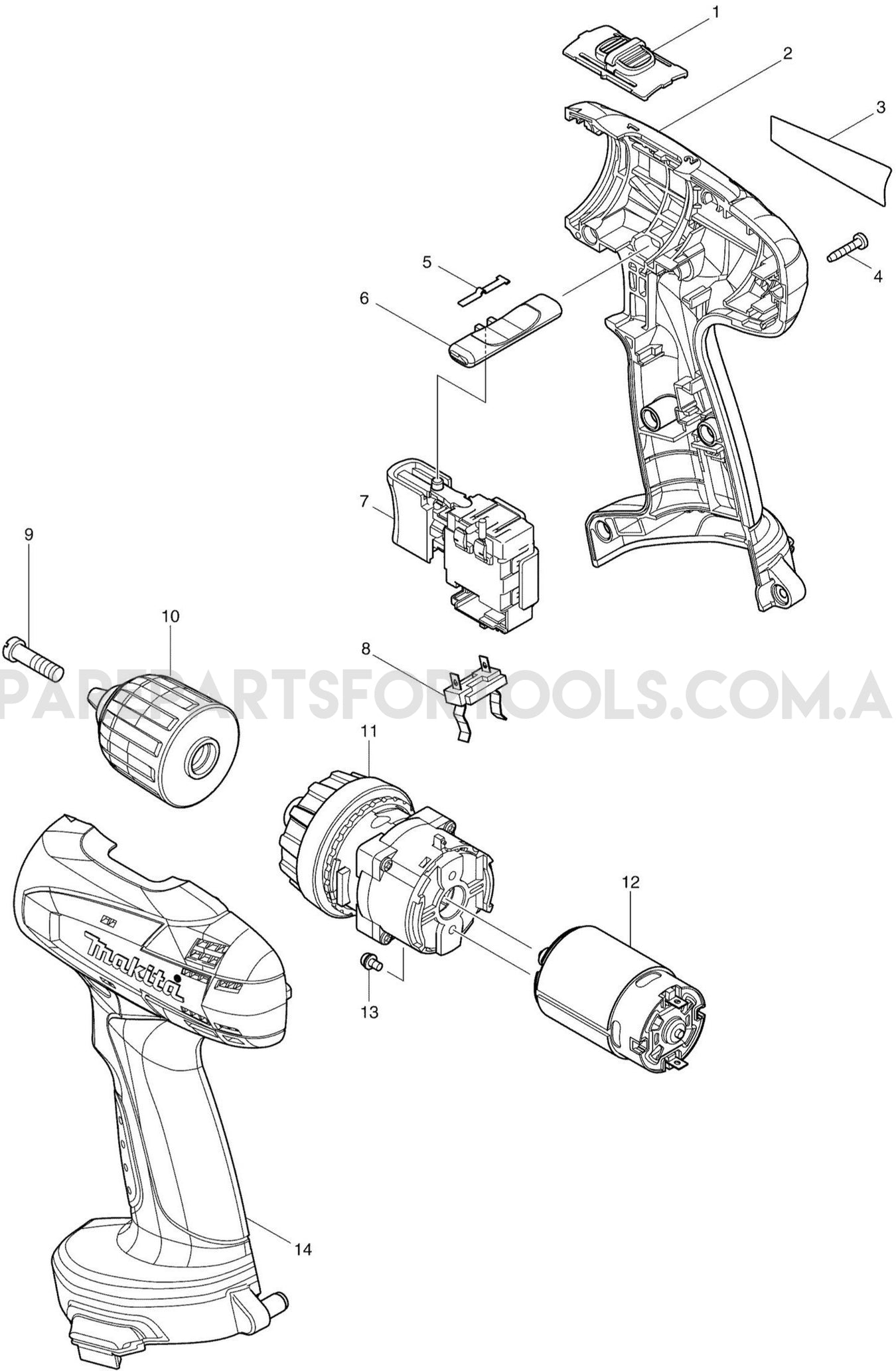 Makita 6281D Spare Parts
