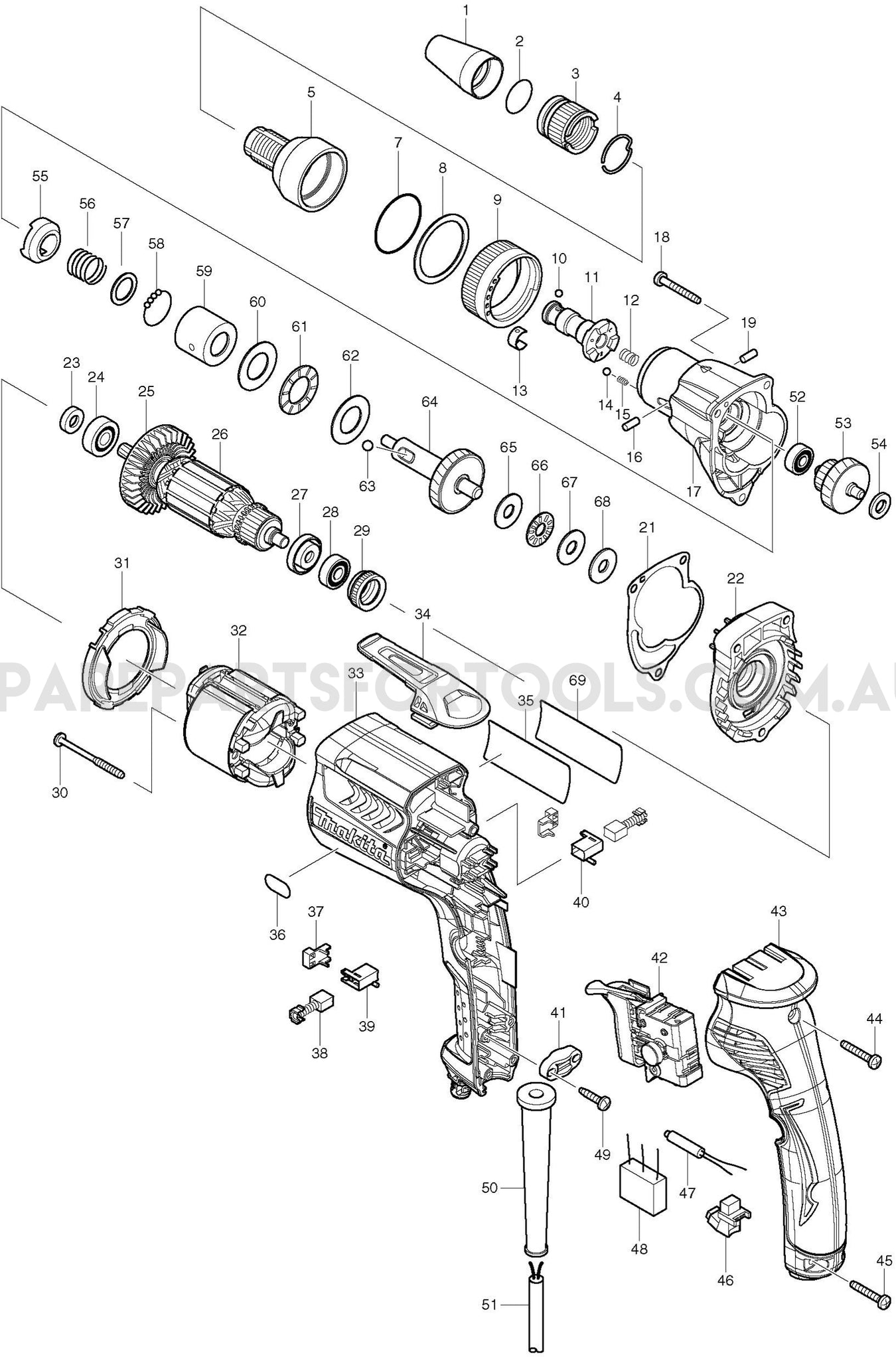Makita FS2700 Spare Parts