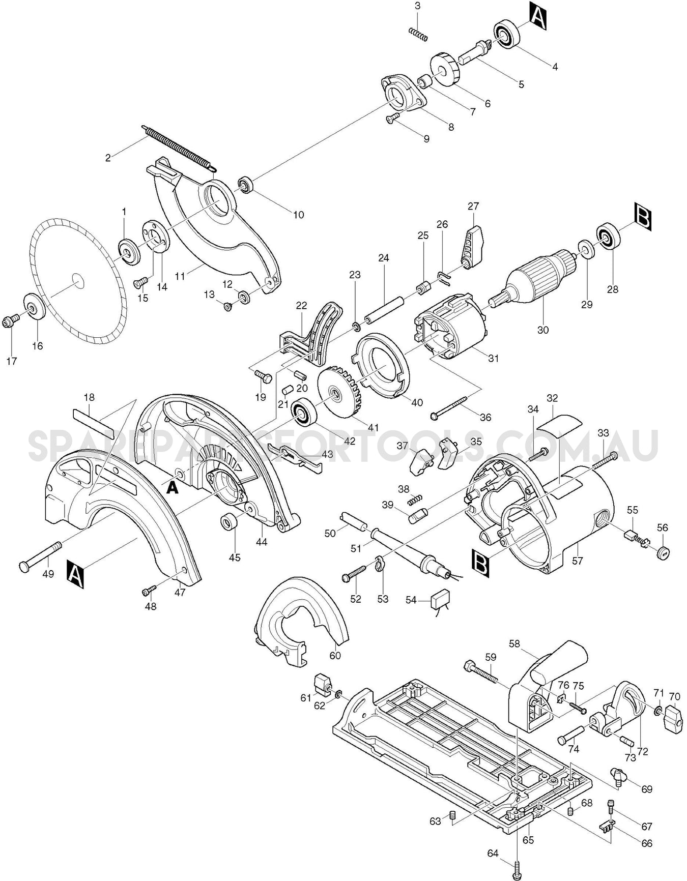 Makita 5903 Spare Parts