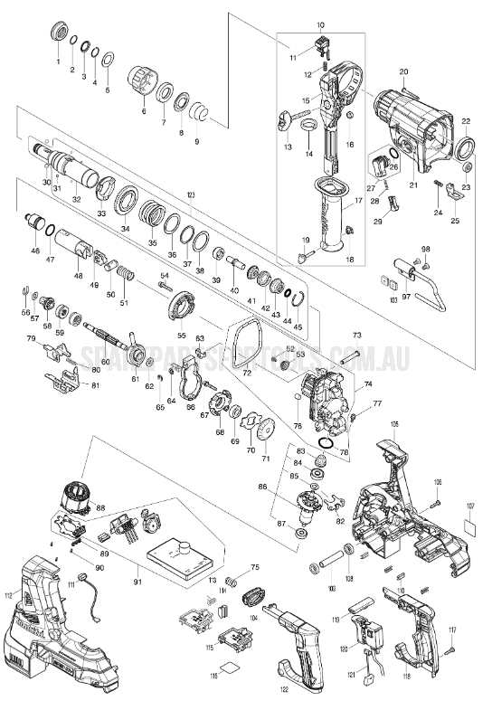 Makita DHR280 Spare Parts