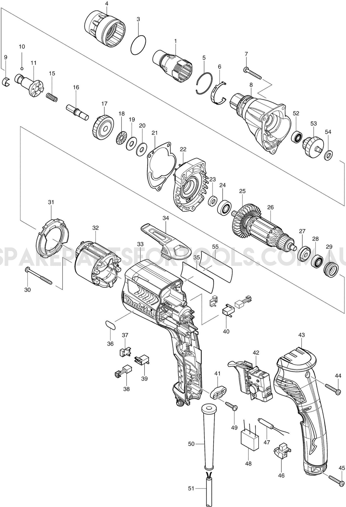 Makita FS2500 Spare Parts