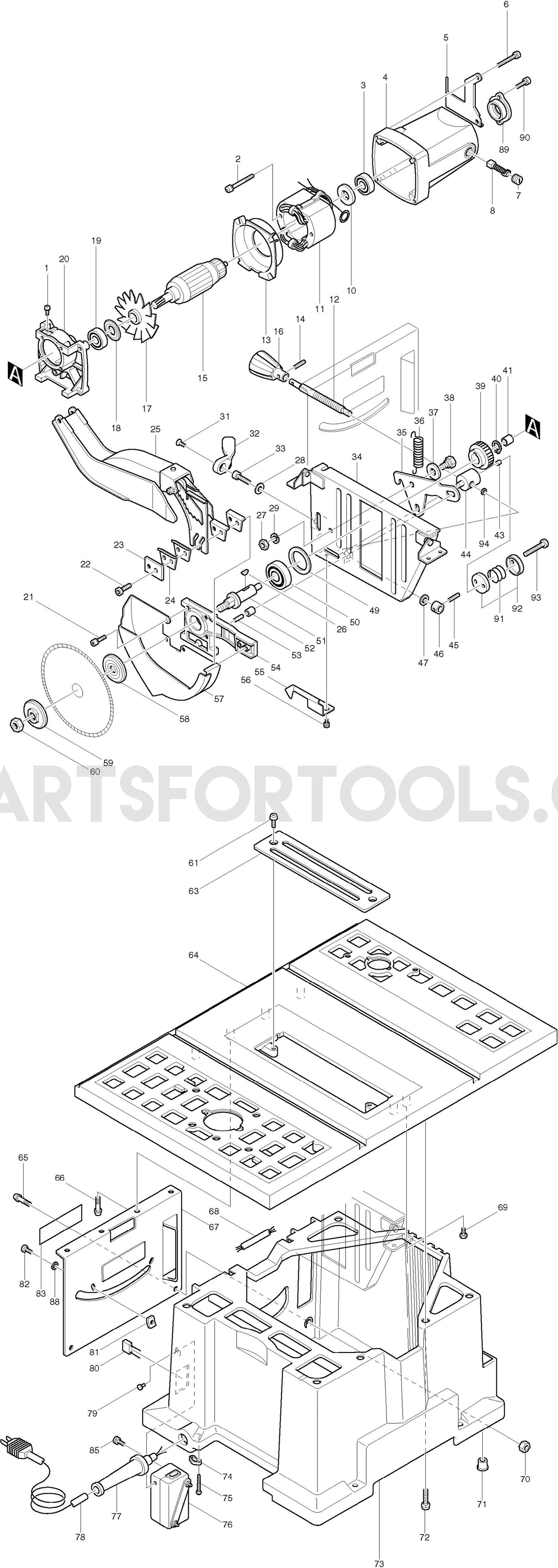 Makita 2708 Spare Parts
