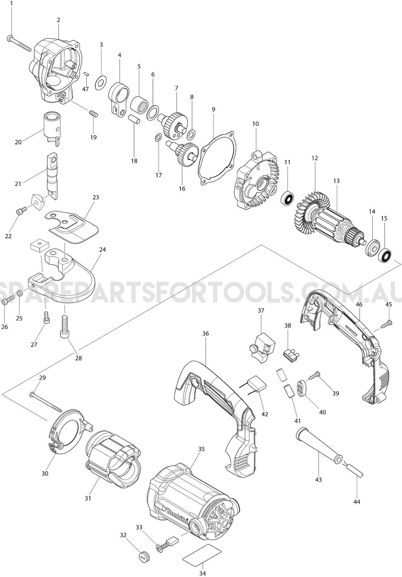 Makita JS3201 Spare Parts