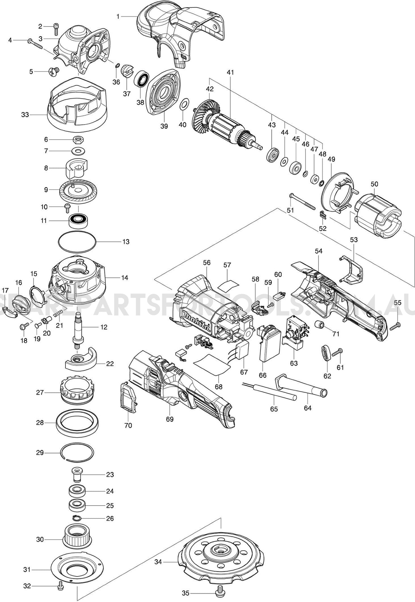 Makita PO6000C Spare Parts