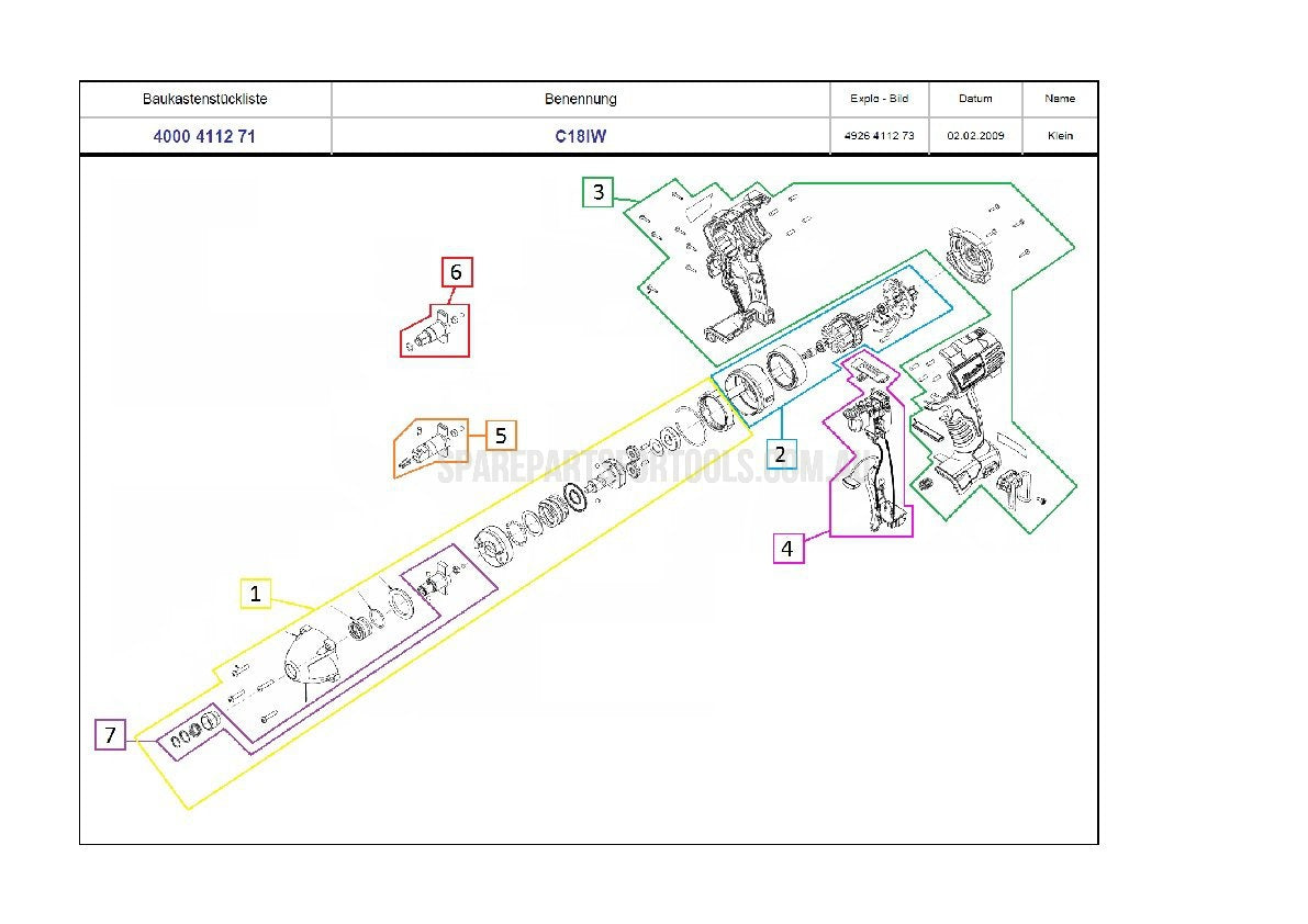 Milwaukee C18IW Spare Parts