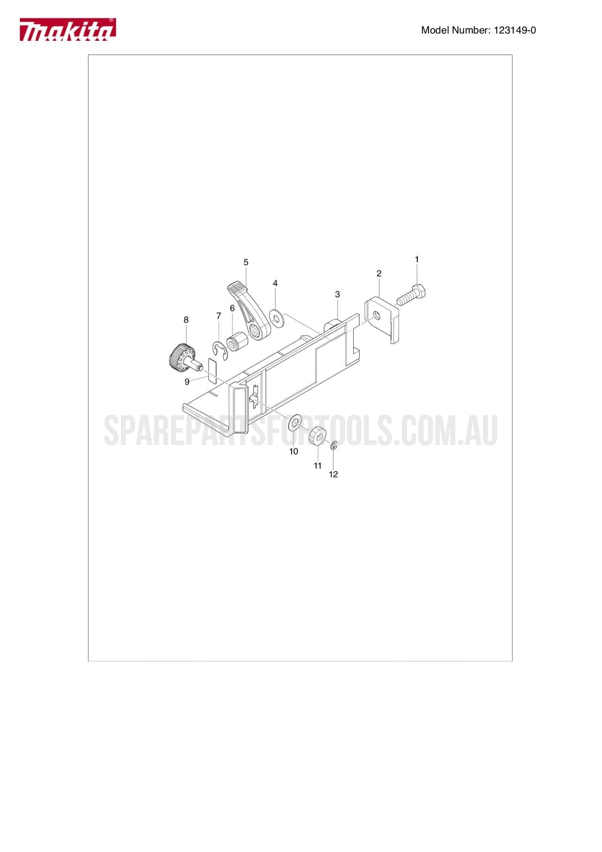 Makita 123149-0 Spare Parts