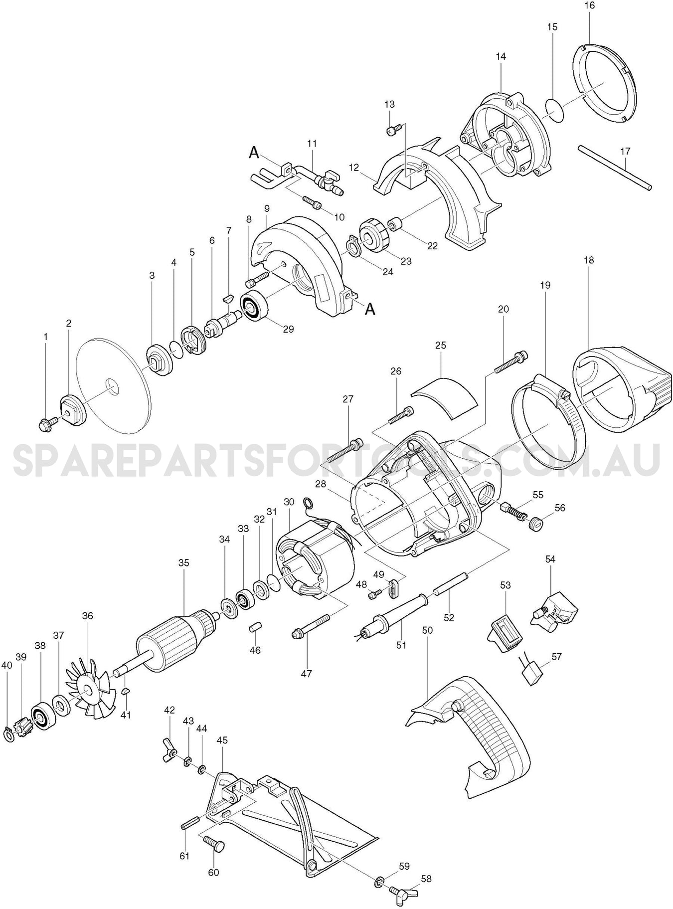 Makita 4101R Spare Parts