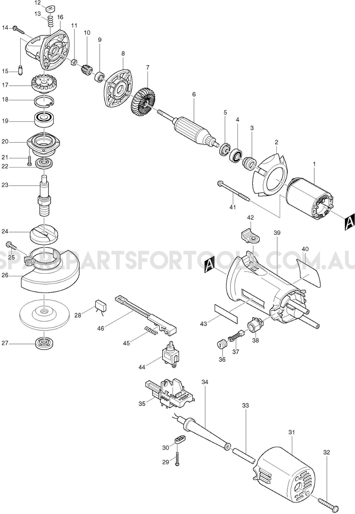 Makita 9521NB Spare Parts