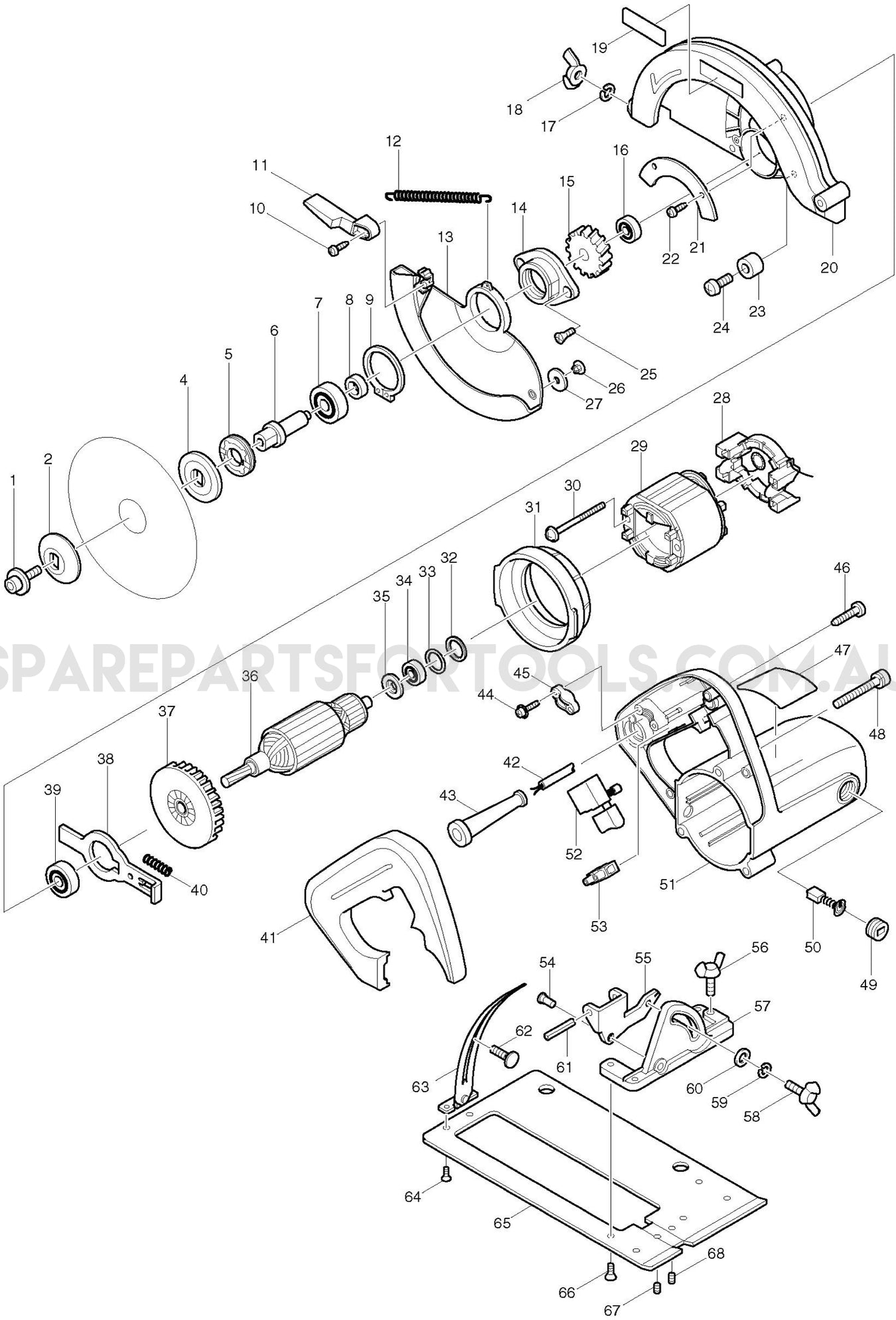 Makita 5740NB Spare Parts