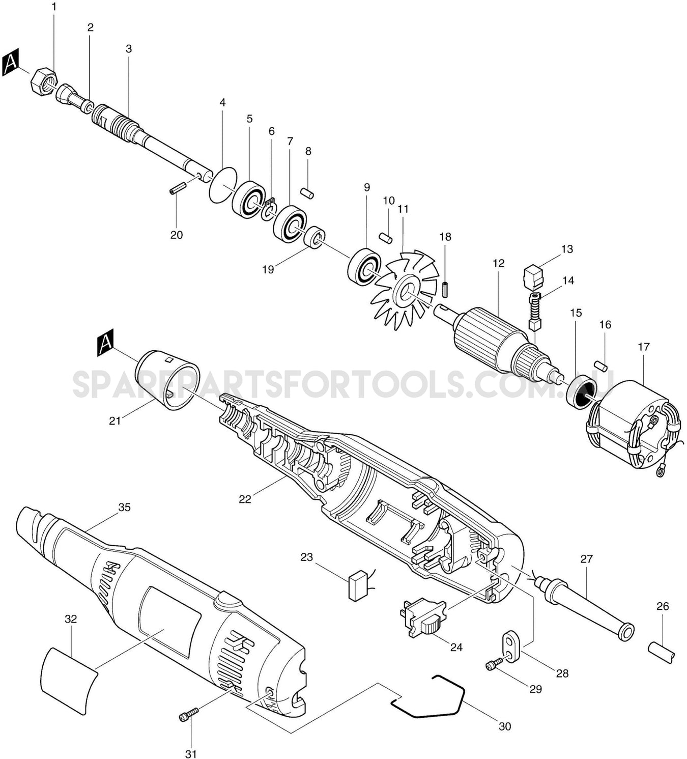 Makita 906 Spare Parts